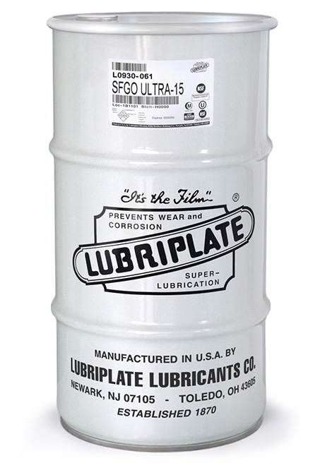 LUBRIPLATE SFGO ULTRA 15 F100% SYNTHETIC, POLYALPHAOLEFIN (PAO)-BASED, HIGH-PERFORMANCE, SUPER MULTI-PURPOSE, FLUID LUBRICants L0930-061 (16GL/¼ DRUM)